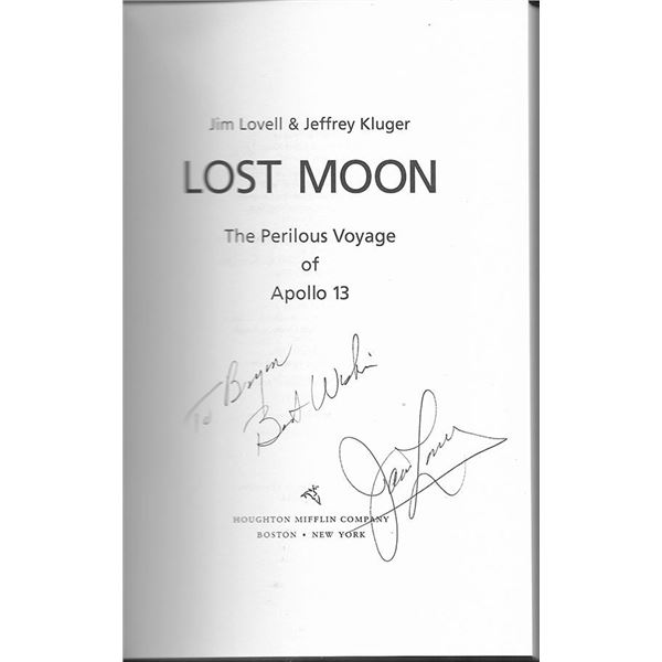 Astronaut Jim Lovell signed book