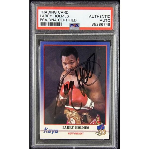 Larry Holmes Signed 1991 Kayo Boxing Card #189