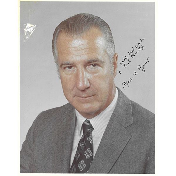 Vice President Spiro Agnew Signed Photo