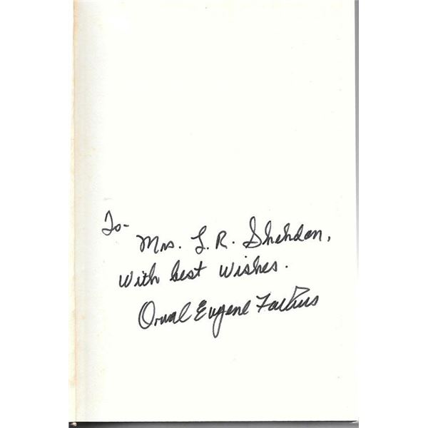 Arkansas Governor Orval FAUBUS Signed Book