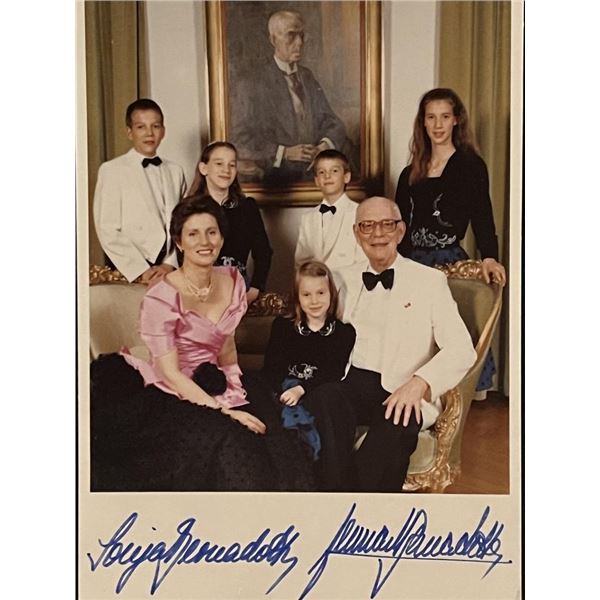 Swedish Prince Lennart Bernadotte and wife Sonja Bernadotte Signed Photo