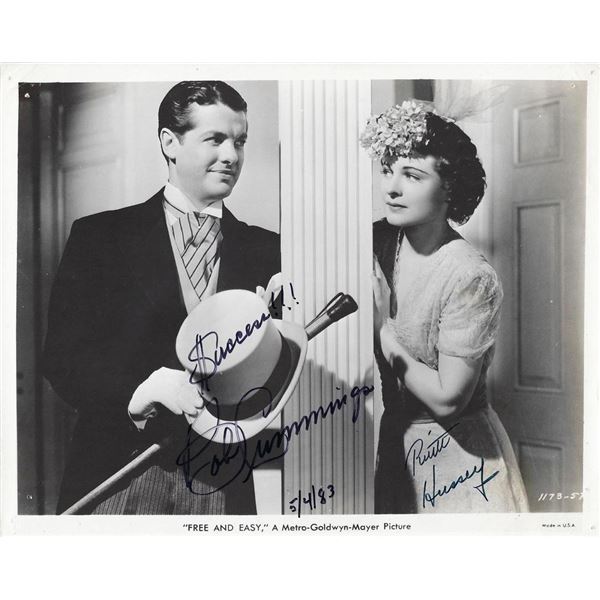 Free and Easy Robert Cummings and Ruth Hussey signed movie photo