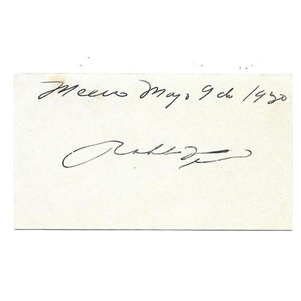 Mexican Aviator Roberto Fierro Signed Card