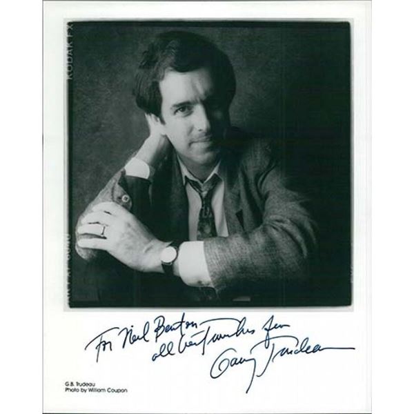 Trudeau Cartoonist Garry Signed Photo