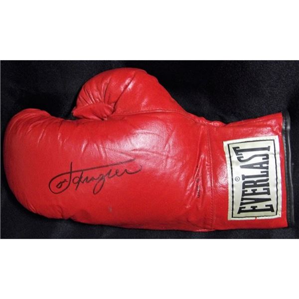 Joe Frazier Signed Red Everlast Boxing Glove