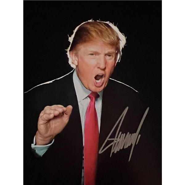 US President Donald Trump signed photo