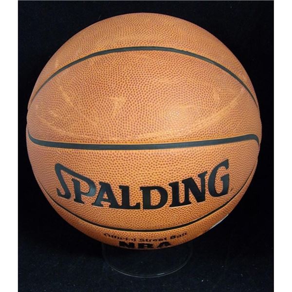 Los Angeles Laker Norm Nixon Signed Spalding Street Basketball JSA Authenticated Scuffing Damage