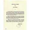 Image 1 : The Pelican Brief Novelist John Grisham Signed Souvenir Typescript Page JSA Authenticated