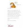Image 1 : Garfield CreatorJim Davis Signed 5.5x8.5 1987 Typed Letter In Red Ink JSA Authenticated