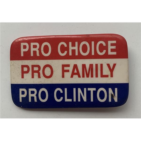 Bill Clinton Presidential campaign button- 1992
