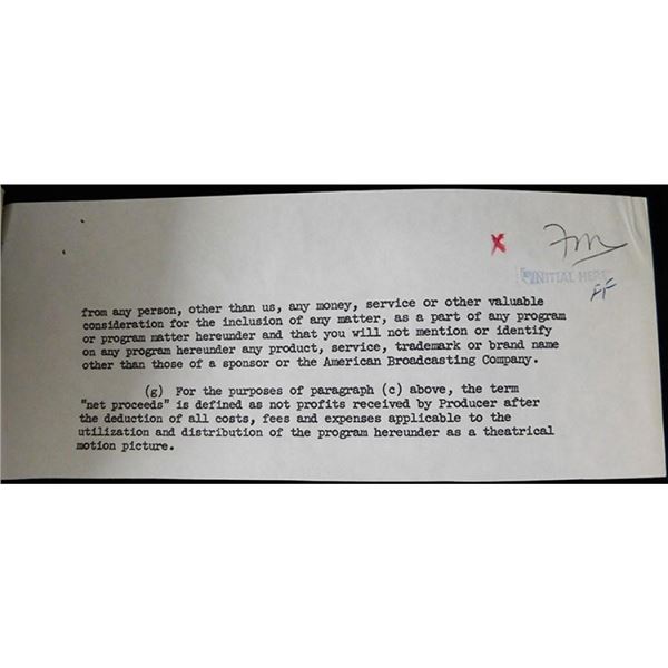 Dr Jekyll and Mr Hyde Fredric March Signed Typed Contract Saga Of Western Man JSA Authenticated