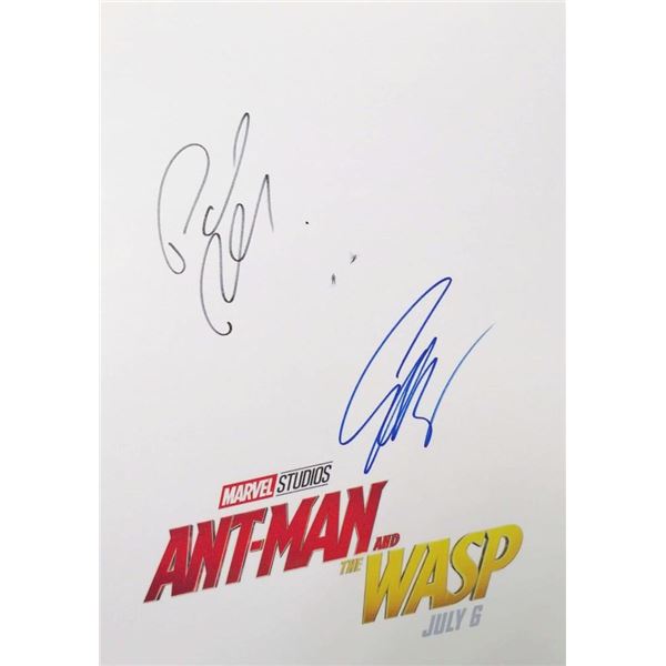 Ant-Man and the Wasp Paul Rudd and Evangeline Lilly facsimile signed  photo