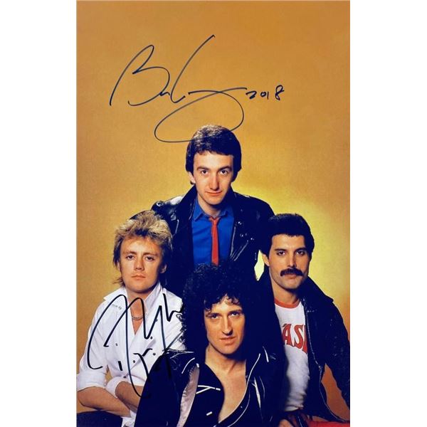 Queen Roger Taylor and Brian May facsimile signed  photo