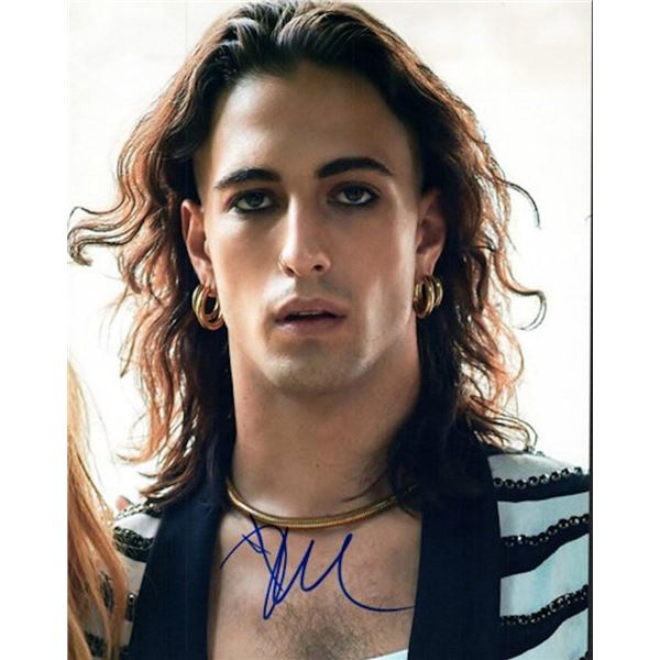 Maneskin Damiano David facsimile signed photo