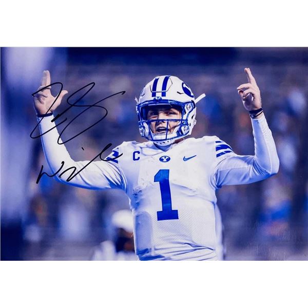 BYU Cougars Zach Wilson facsimile signed photo
