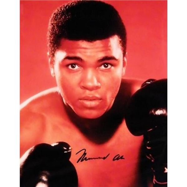 Muhammad Ali signed portrait photo