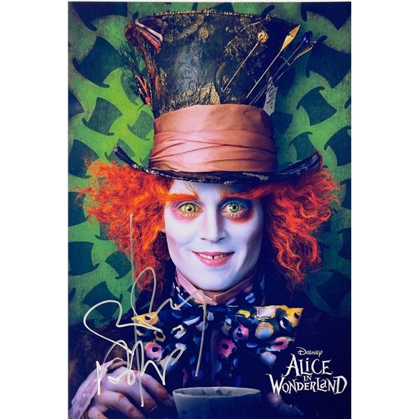 Alice in Wonderland Johnny Depp facsimile signed movie photo