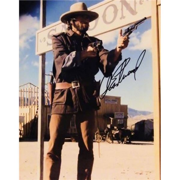 Clint Eastwood facsimile signed movie photo