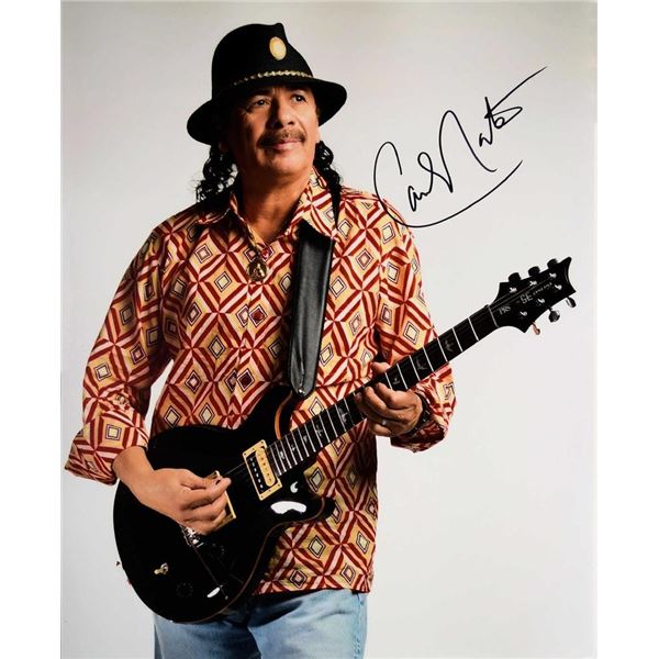 Carlos Santana facsimile signed photo