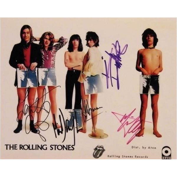The Rolling Stones facsimile signed promo photo