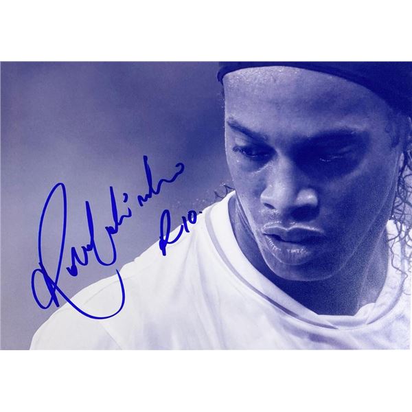 Brazilian Soccer Player Ronaldo facsimile signed  photo