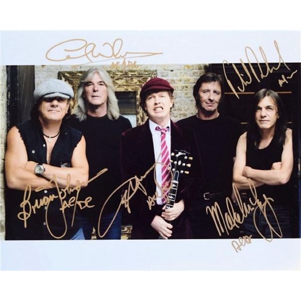 AC/DC facsimile signed promo photo