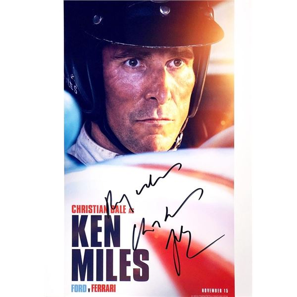 Ford v Ferrari Christian Bale facsimile signed  movie photo