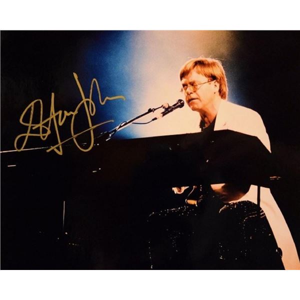 Elton John facsimile signed promo photo