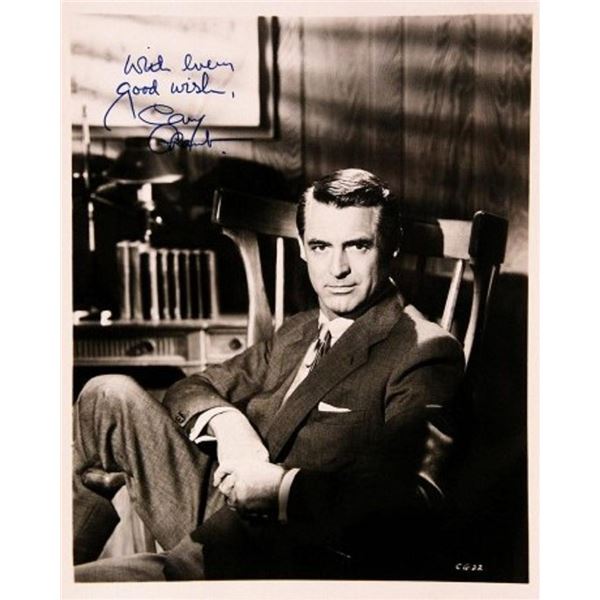 Cary Grant signed portrait photo