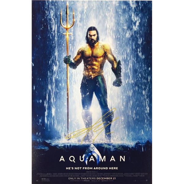 Aquaman Jason Momoa facsimile signed movie photo