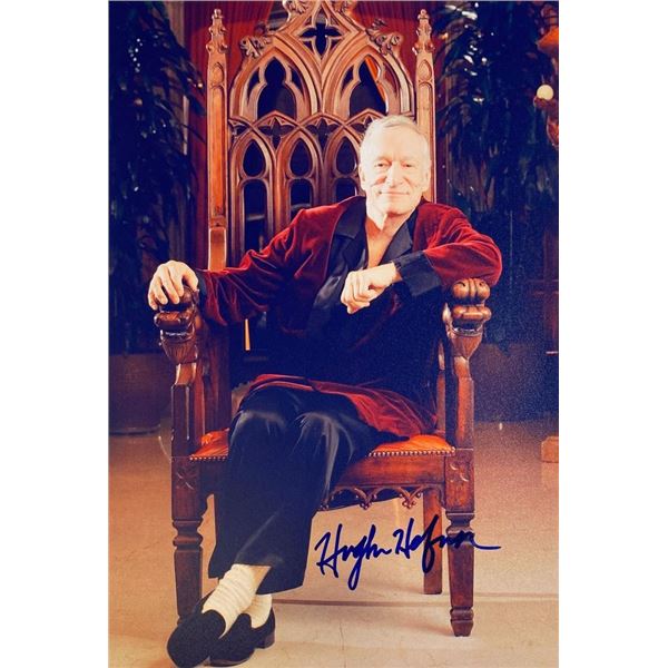 Playboy Hugh Hefner facsimile signed  photo