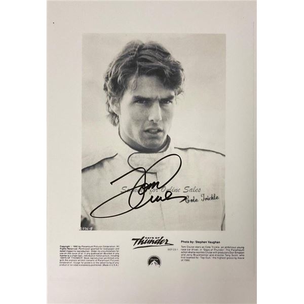 Days of Thunder Tom Cruise facsimile signed  movie photo