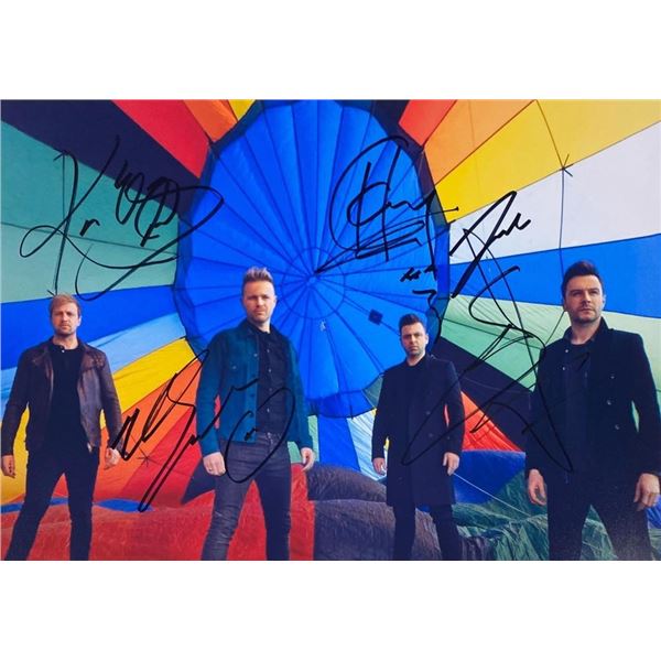 Westlife band facsimile signed  photo