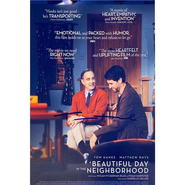 Mister Rogers A Beautiful Day in the Neighborhood Tom Hanks facsimile signed  movie photo