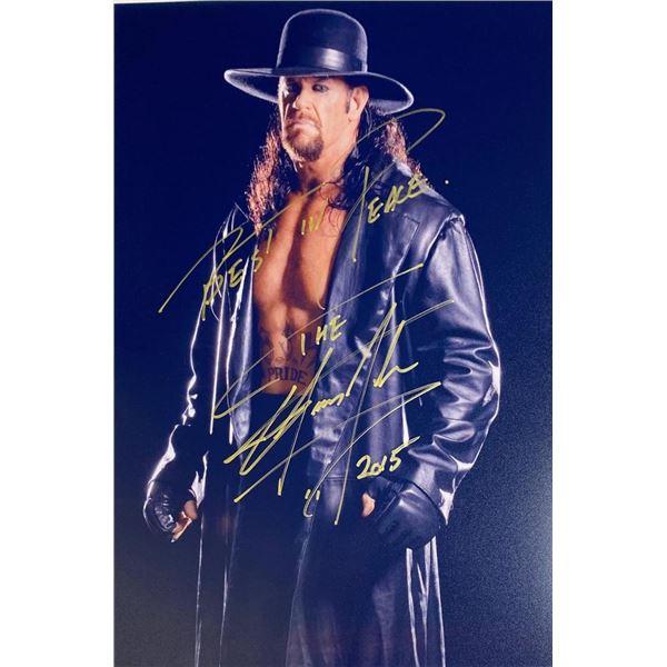 The Undertaker Mark William Calaway facsimile signed  photo
