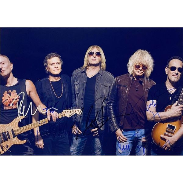 Def Leppard band facsimile signed  photo