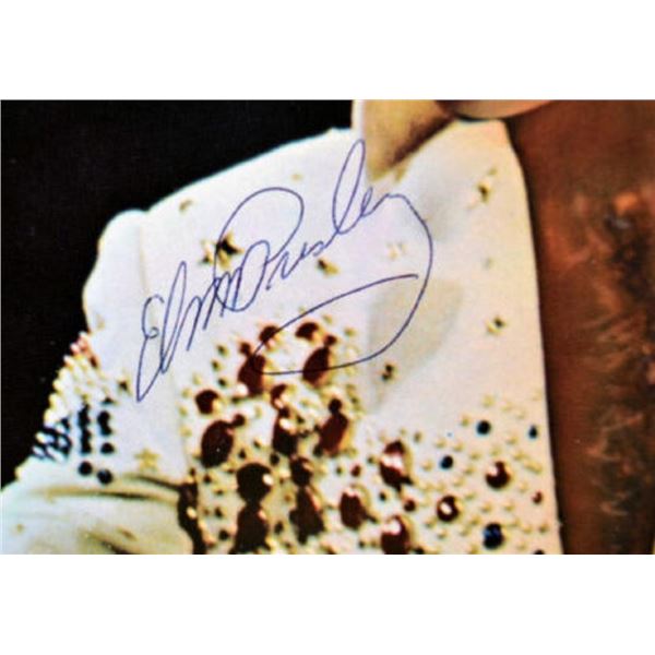 Elvis Presley facsimile signed promo photo menu