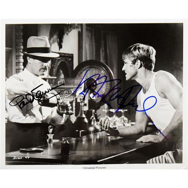 Robert Redford and Paul Newman facsimile signed movie still photo
