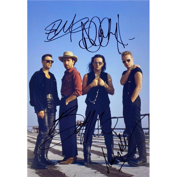 U2 facsimile signed  photo