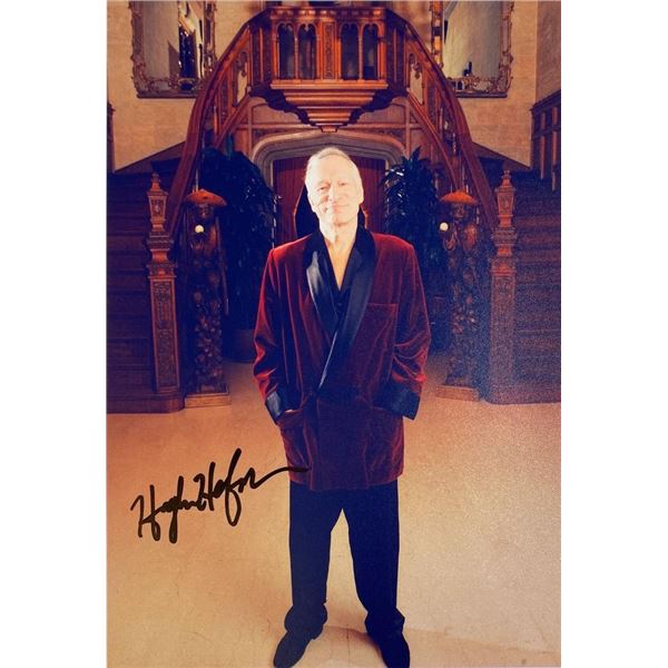 Playboy Hugh Hefner facsimile signed  photo