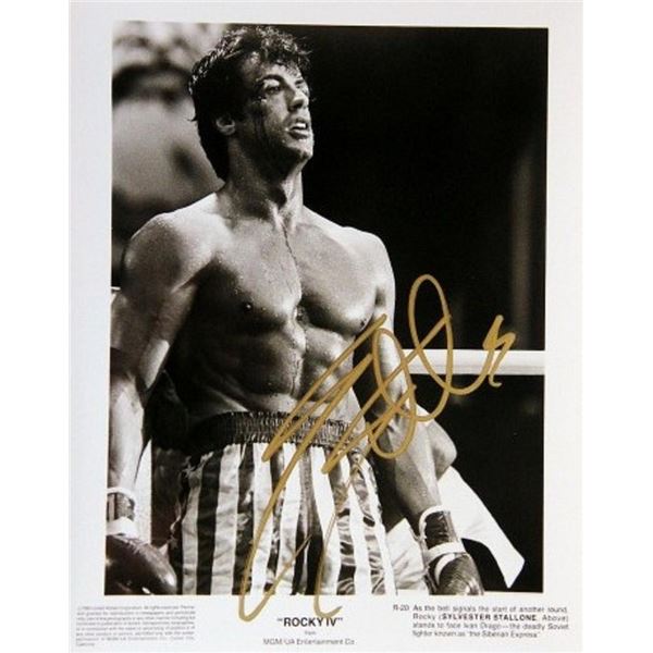 Sylvester Stallone signed movie still photo