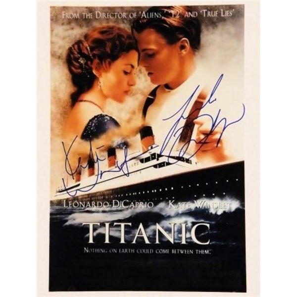 Leonardo DiCaprio and Kate Winslet Titanic facsimile signed promo photo
