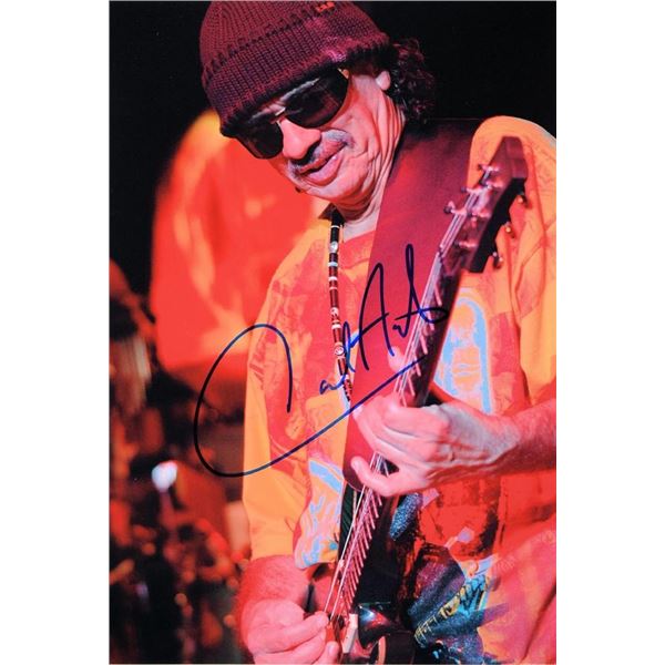 Carlos Santana facsimile signed promo photo