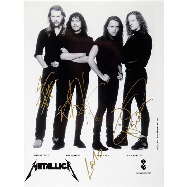 Metallica facsimile signed promo photo