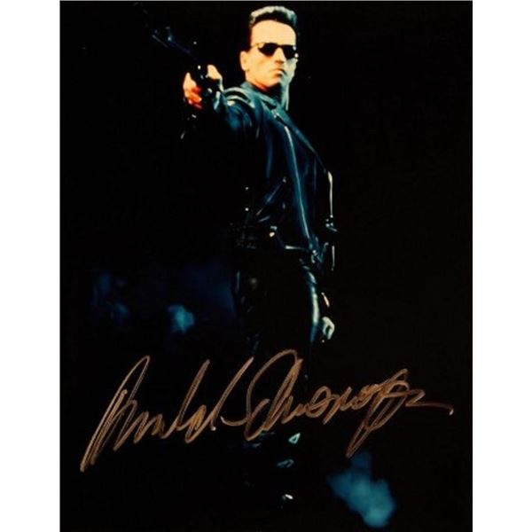 Arnold Schwarzenegger signed The Terminator movie photo