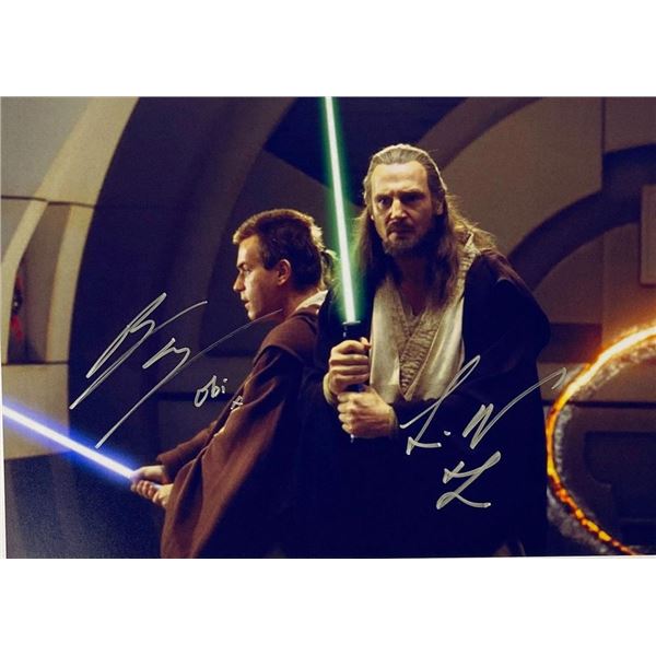 Star Wars: Episode I â€“ The Phantom Menace Liam Neeson and Ewan McGregor facsimil