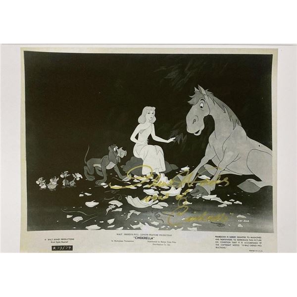 Cinderella 1950 Ilene Woods facsimile signed movie photo