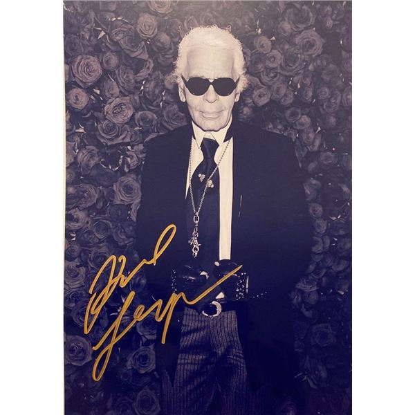 Karl Lagerfeld facsimile signed photo