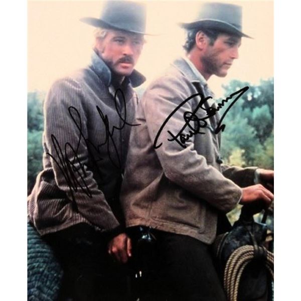 Robert Redford and Paul Newman signed movie still photo