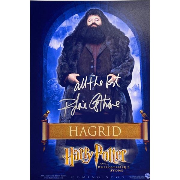 Harry Potter and the Philosopher's Stone Robbie Coltrane facsimile signed movie photo